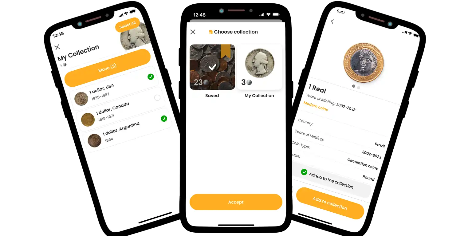 A screen from the Coin ID Scanner app.
